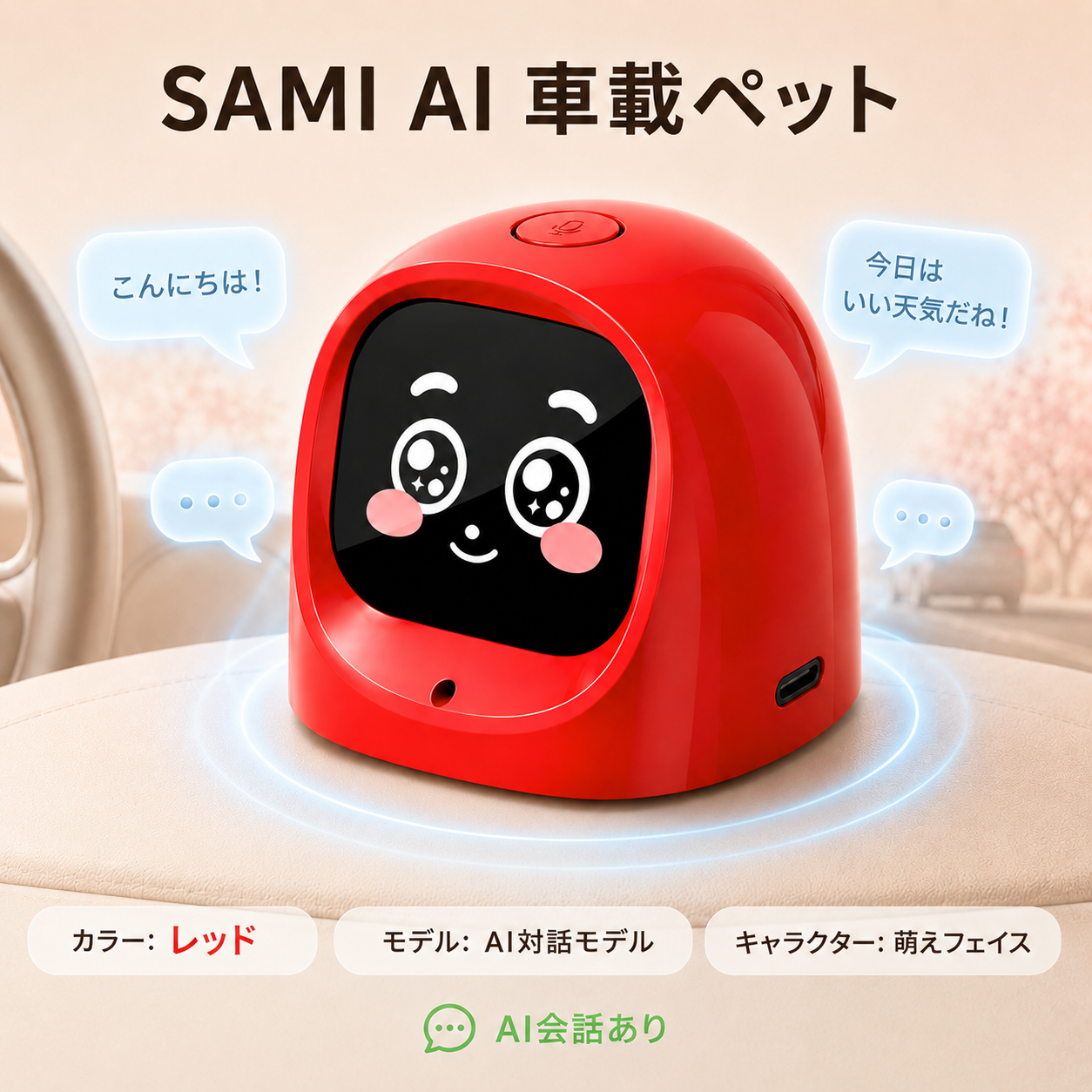 AI車載ペット｜会話・表情アニメ｜スマートドライブ