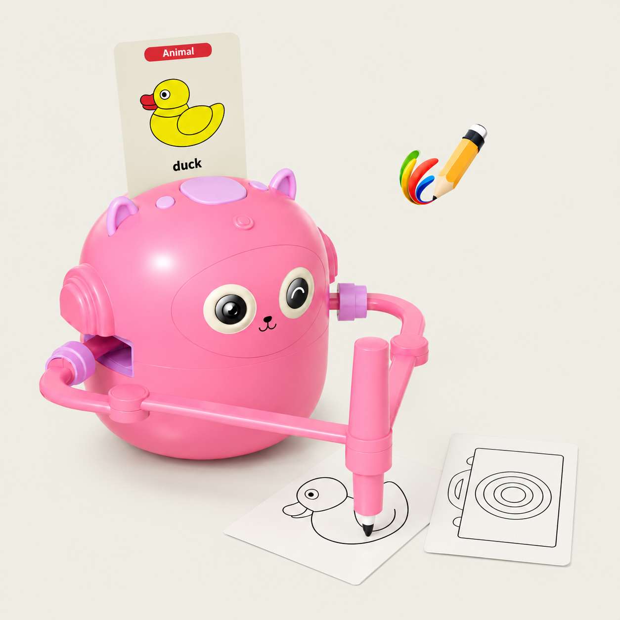 英語を学びながら絵を描ける、子どものためのお絵かきロボット
